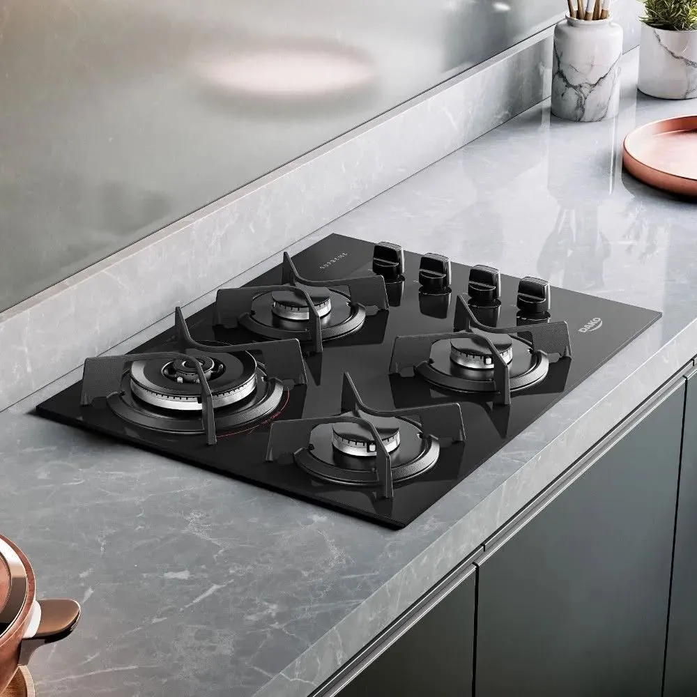 Fogão cooktop preto